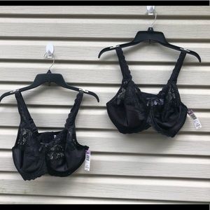 COPY - 2 NWT 40DD black lace bras from Kmart